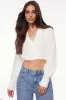 Bubble Textured Crop Shirt sold by Dynamite