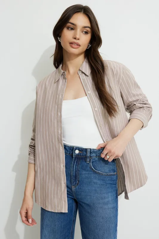 Sutton Striped Shirt sold by Dynamite