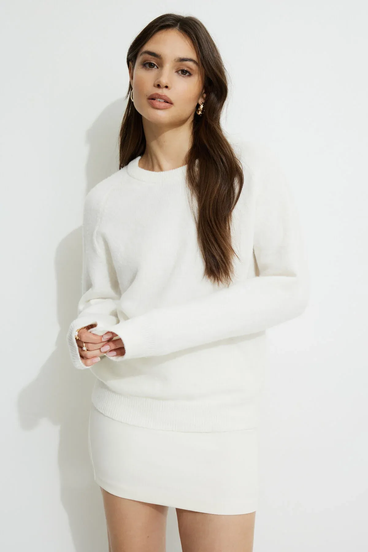 Raglan Crewneck Sweater sold by Dynamite