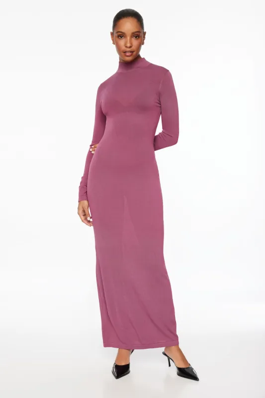 Sheer Mock Neck Maxi Dress sold by Dynamite