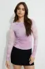 Stella Long Sleeve Mesh Top sold by Dynamite