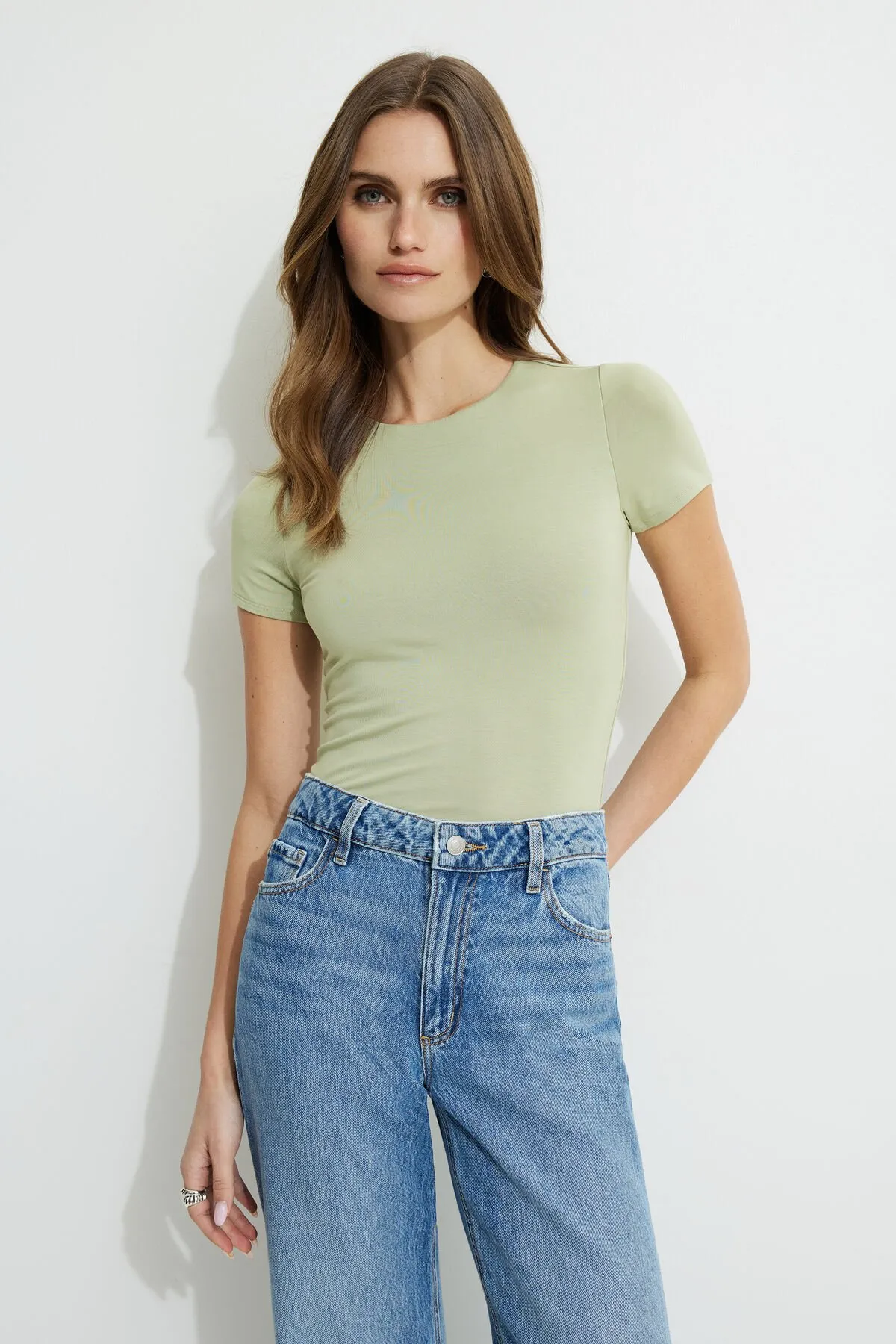 Drea Crewneck Jersey T Shirt sold by Dynamite