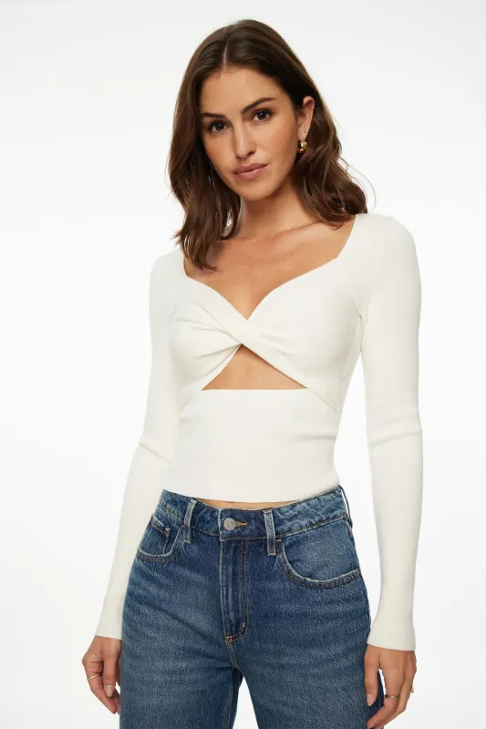 Twisted Cutout Sweater sold by Dynamite