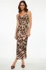 Leopard Cowl Neck Maxi Dress sold by Dynamite