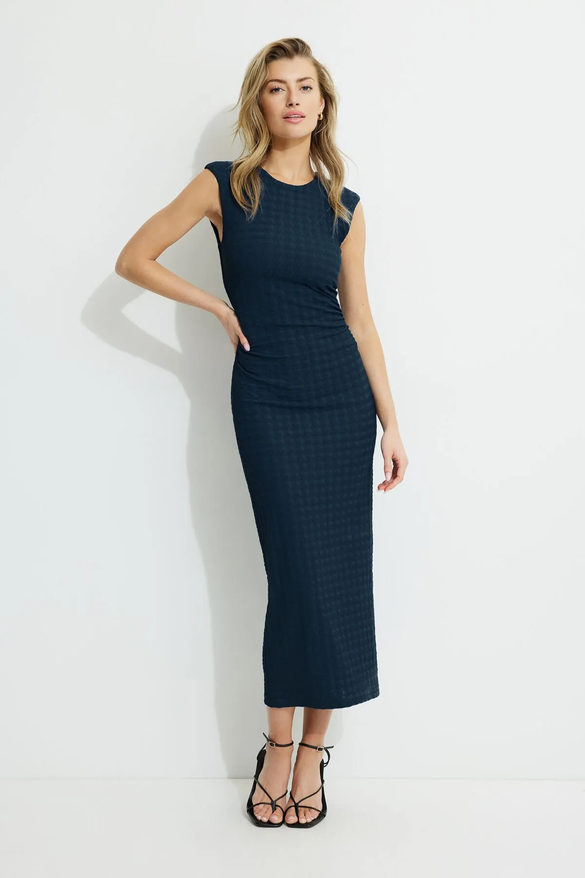 Textured Crewneck Maxi Dress sold by Dynamite