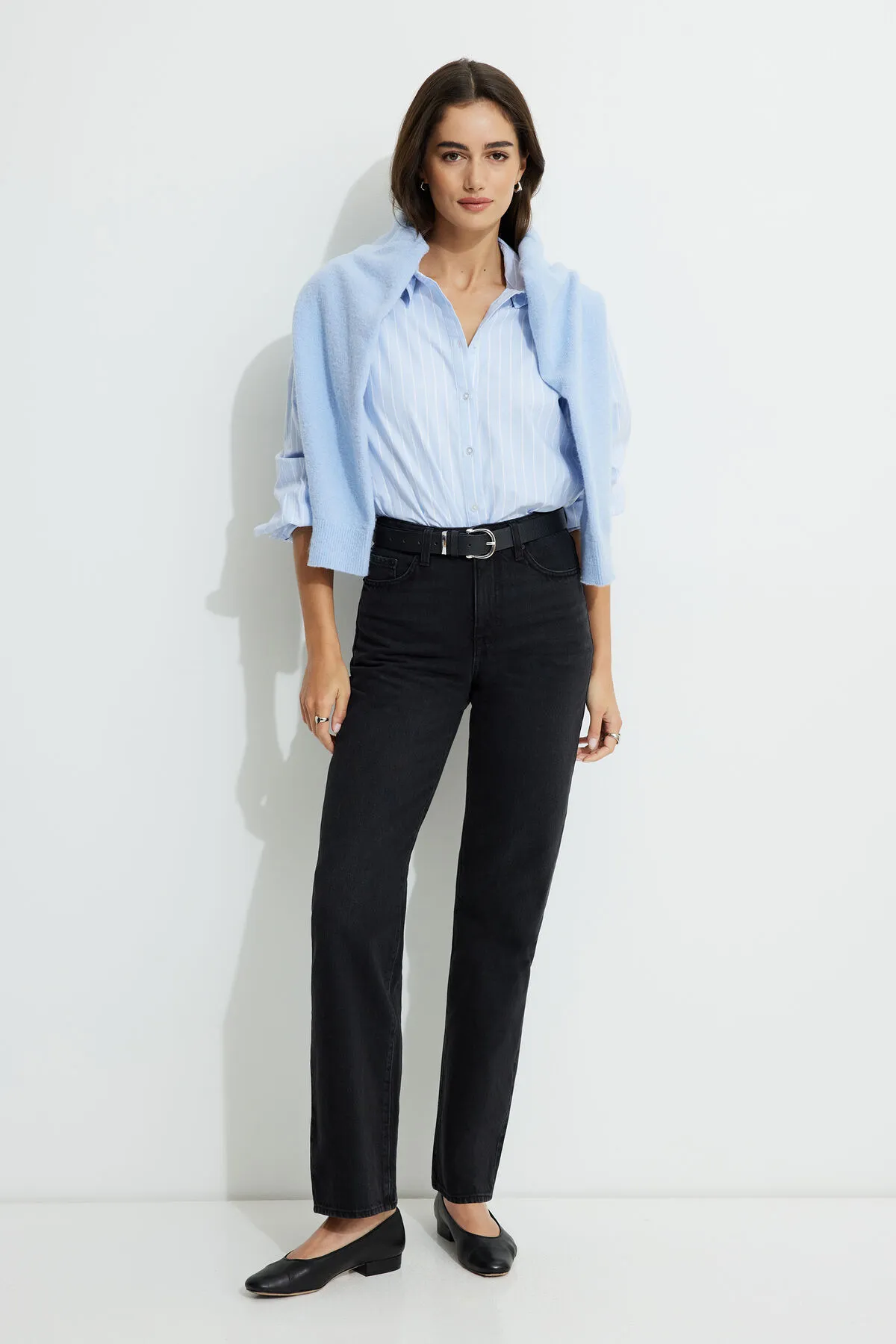 Cara High Rise Straight Jeans sold by Dynamite