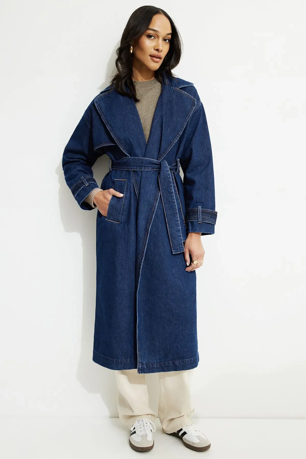 Denim Trench Coat sold by Dynamite