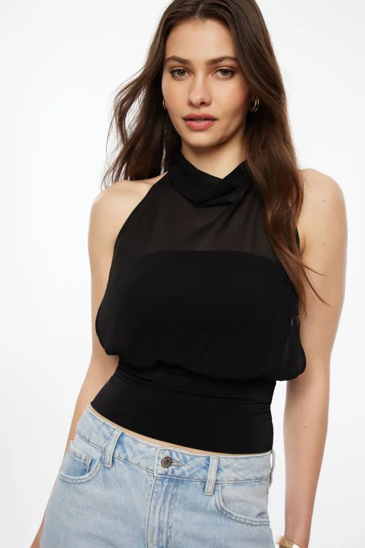 Layered Georgette Halter Top made by Dynamite