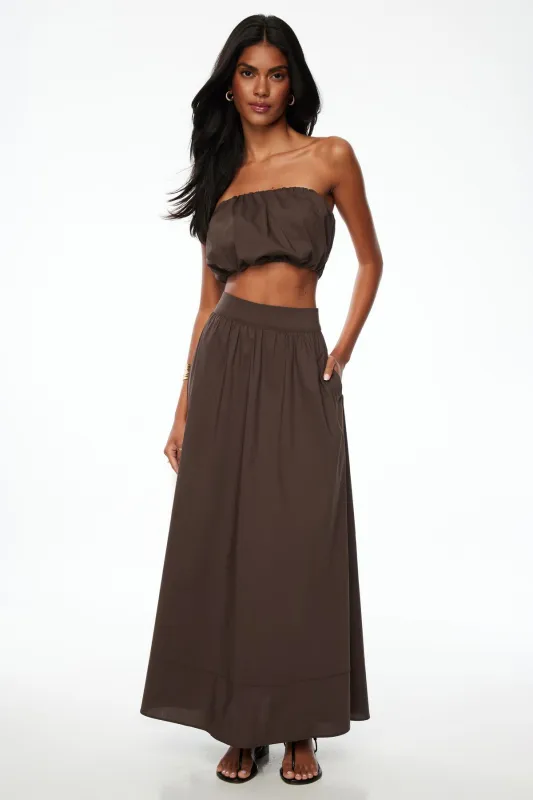 Voluminous Poplin Maxi Skirt sold by Dynamite