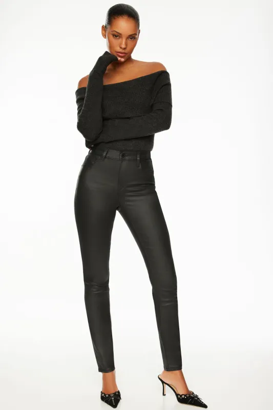 Kate Coated Skinny Jeans sold by Dynamite
