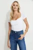 Shirred Sweetheart Bodysuit sold by Dynamite