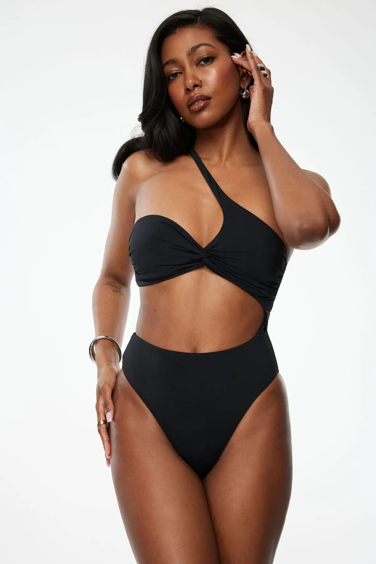 Asymmetrical One Piece Swimsuit sold by Dynamite