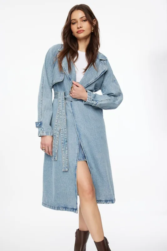 Denim Trench Coat sold by Dynamite
