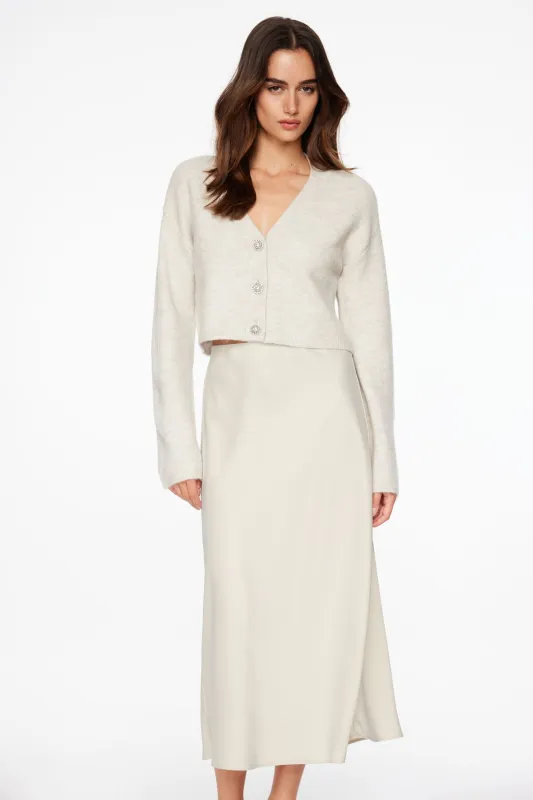 Melody Satin Slip Midi Skirt sold by Dynamite