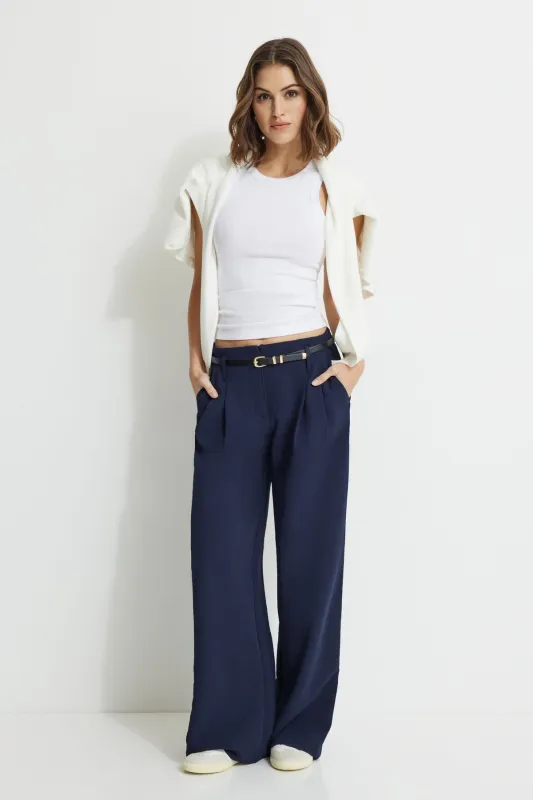 Jourdan Wide Mid Rise Pants sold by Dynamite