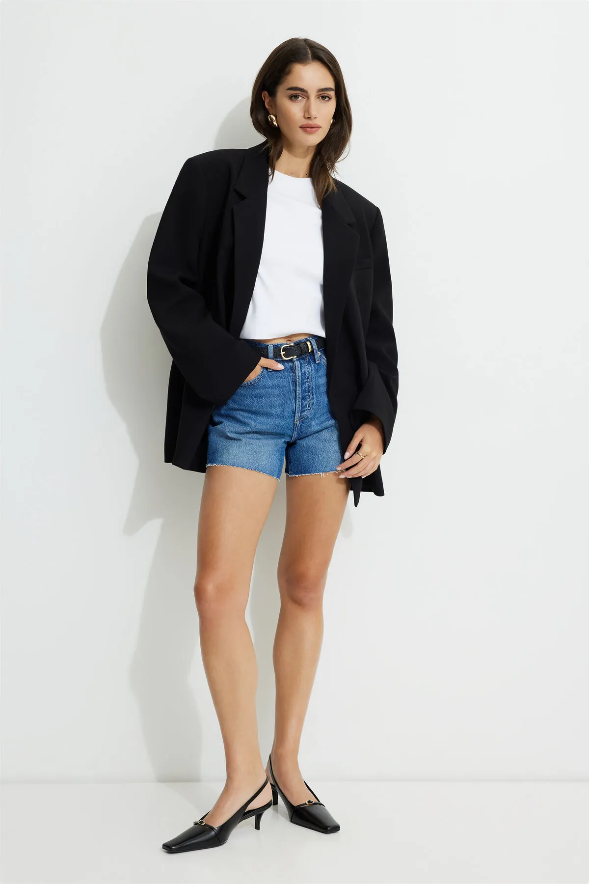 Miles Relaxed Denim Shorts sold by Dynamite