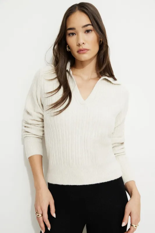 Heavenlyarn™ Polo Sweater sold by Dynamite