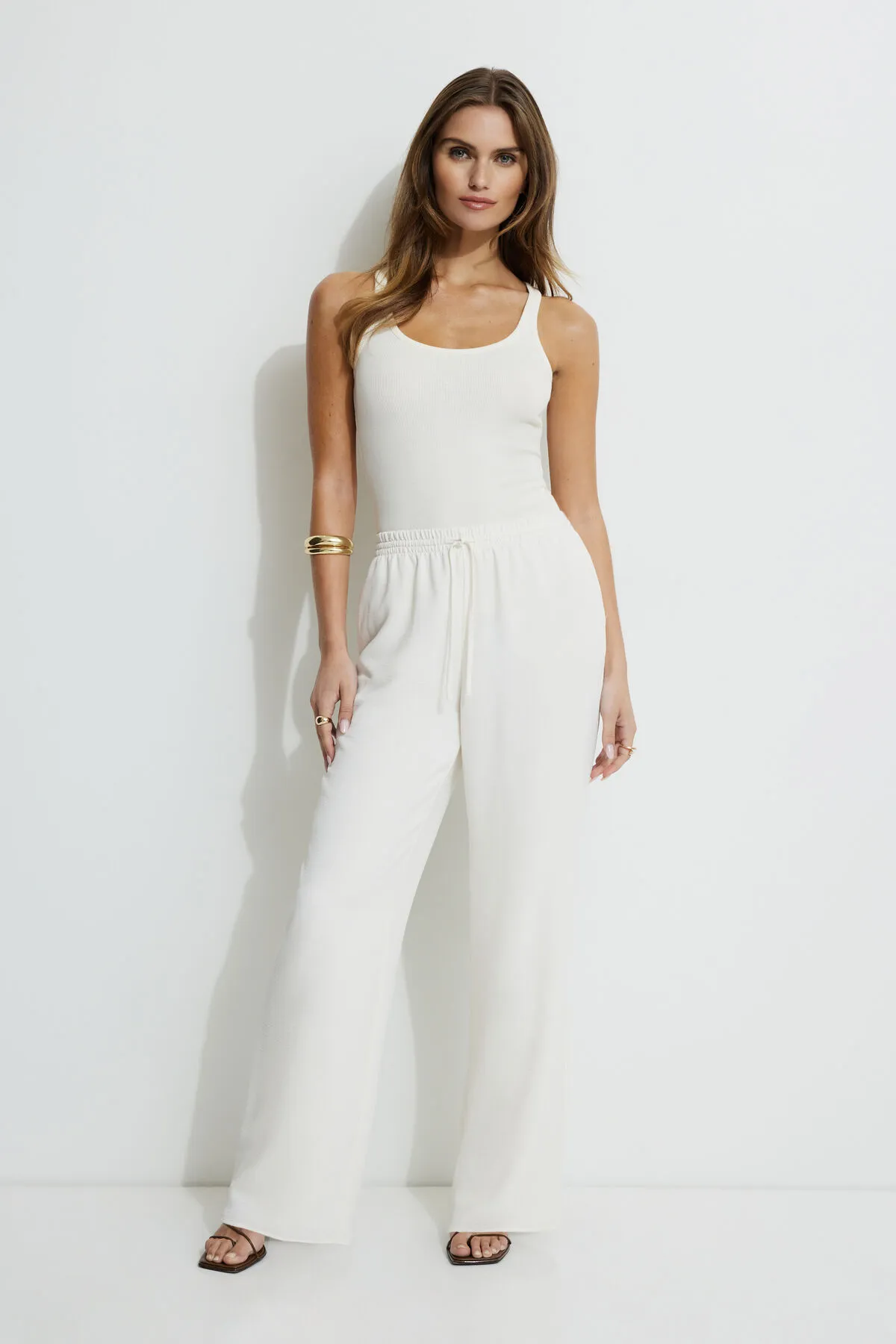 Wide Leg Pull On Pants sold by Dynamite