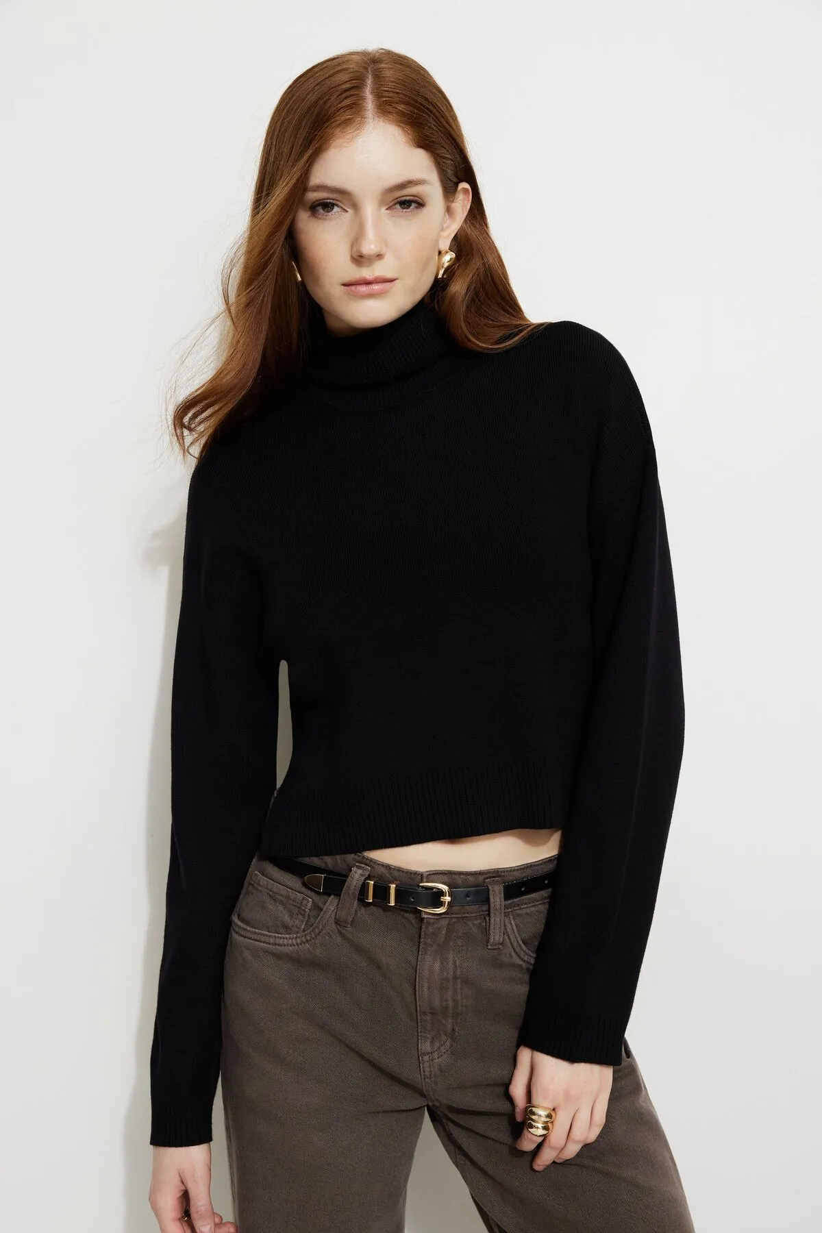 Cropped Turtleneck Sweater sold by Dynamite
