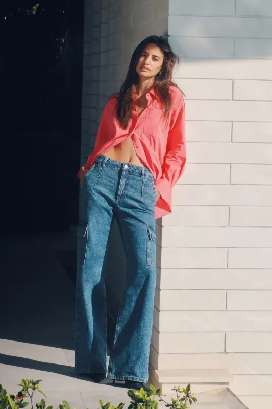 Heidi Ultra High Waisted Cargo Jeans sold by Dynamite