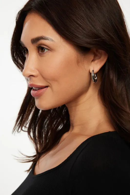 Wave Hoop Earrings sold by Dynamite