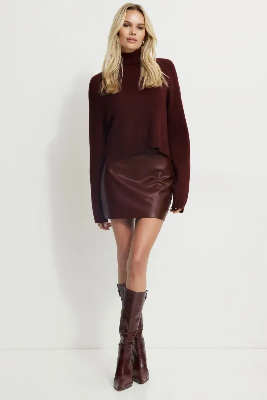 Kylie Faux Leather Mini Skirt sold by Dynamite