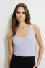 Pointelle Scoop Neck Tank Top sold by Dynamite