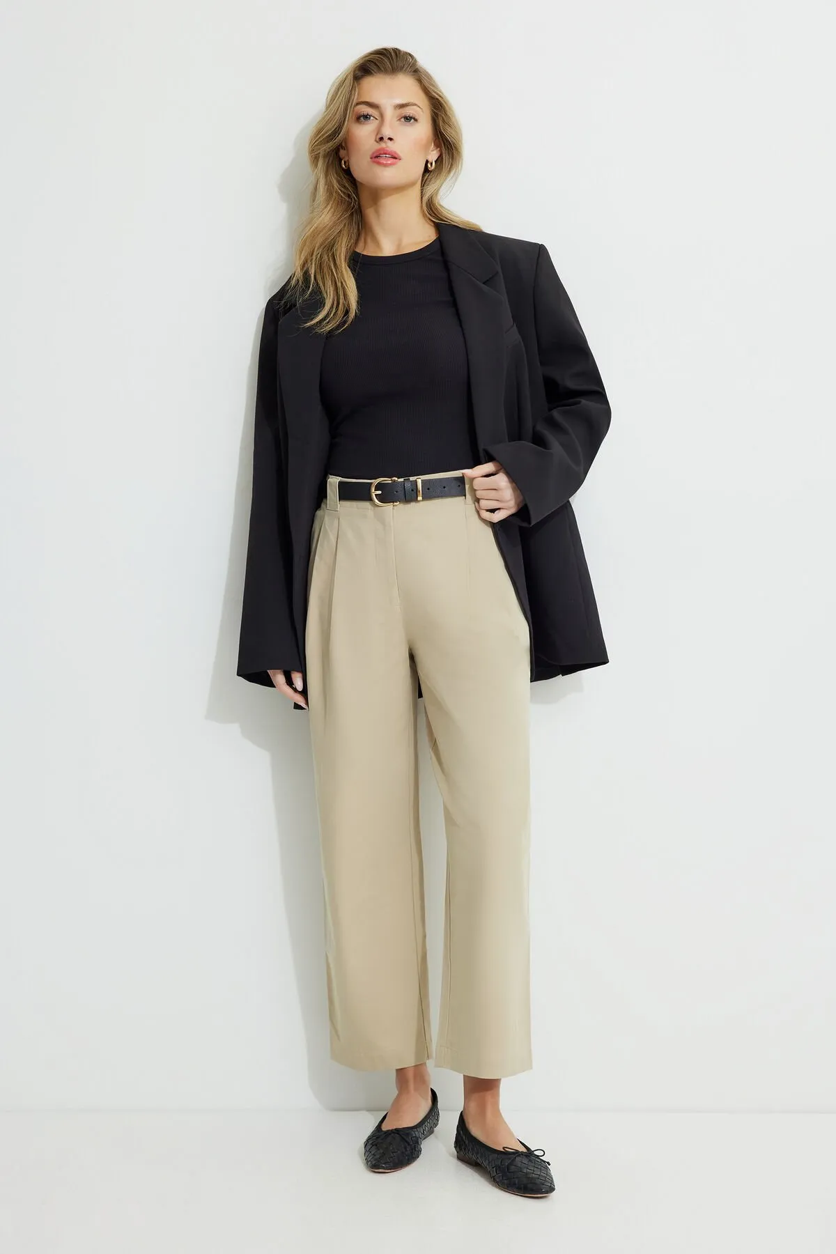 Straight High Waist Ankle Pants sold by Dynamite
