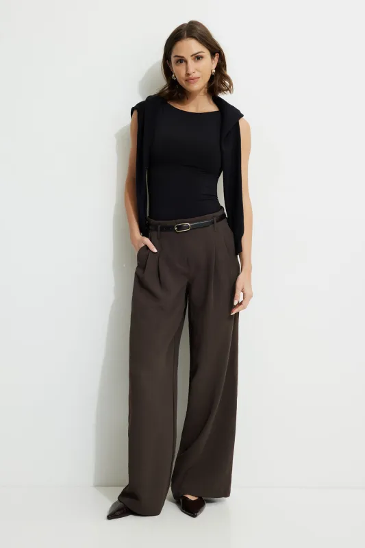 Jourdan Mid Rise Wide Leg Pants sold by Dynamite