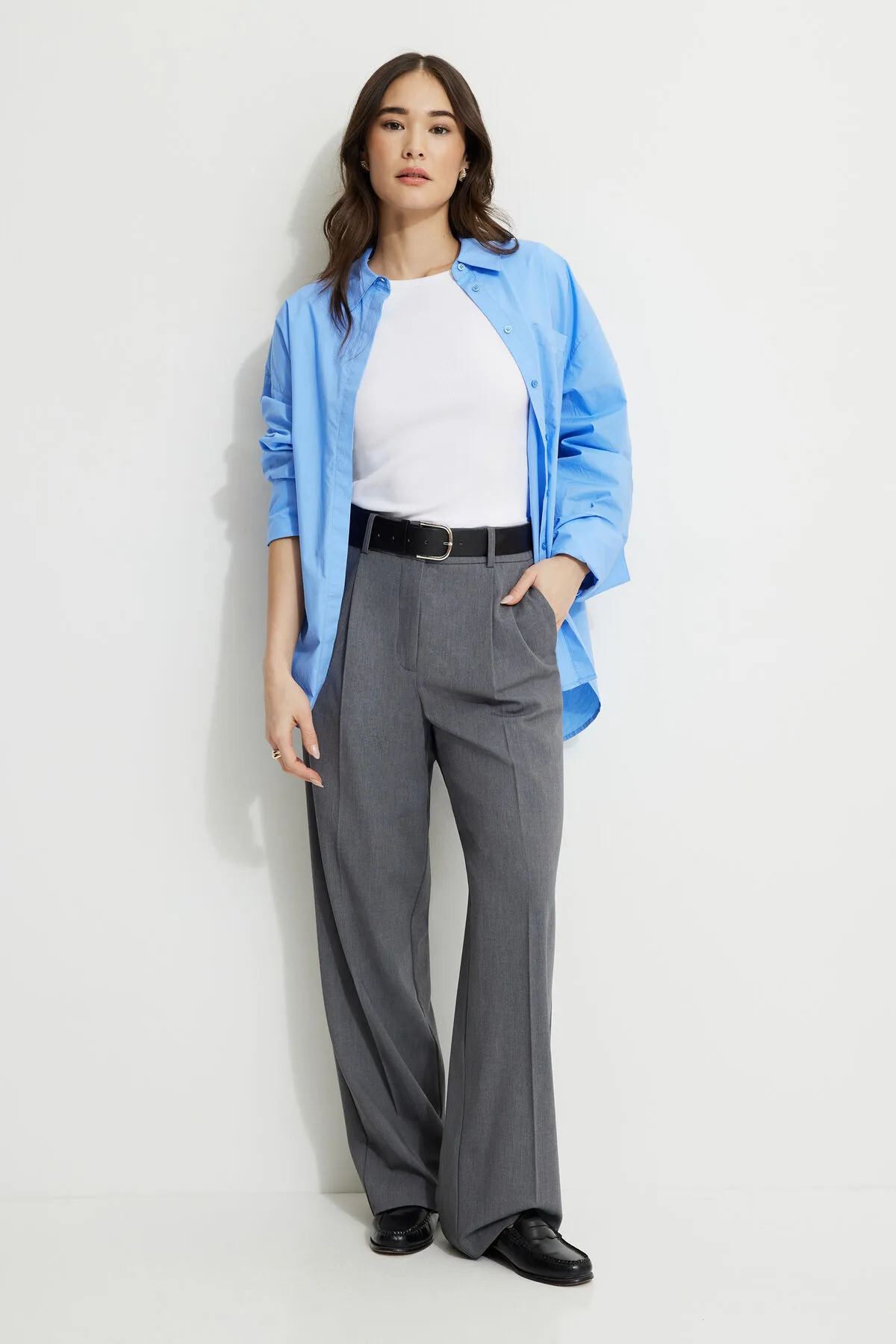 Sofia Pleated Straight Leg Pants sold by Dynamite