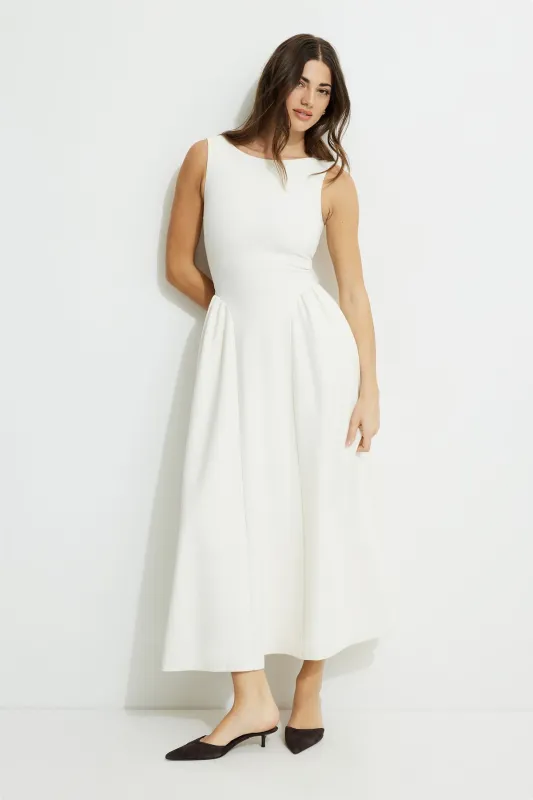 Flared Ponte Maxi Dress sold by Dynamite
