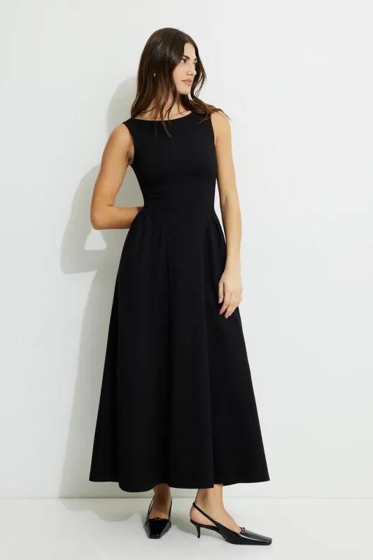 Flared Ponte Maxi Dress sold by Dynamite