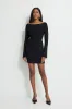 Ribbed Boat Neck Mini Sweater Dress sold by Dynamite