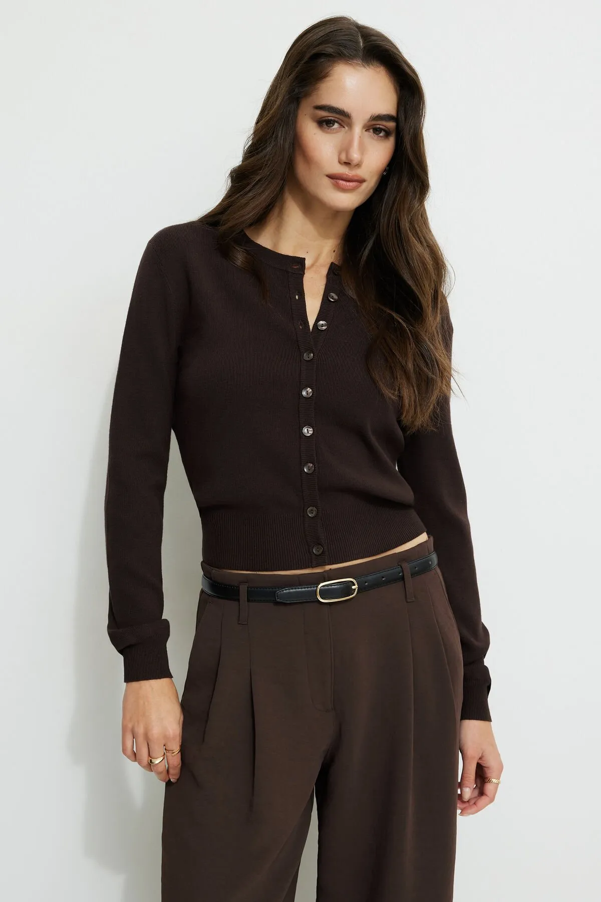 Rounded Square Faux Leather Belt sold by Dynamite