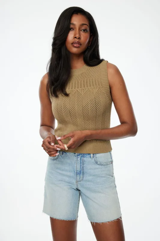 Crewneck Crochet Top sold by Dynamite