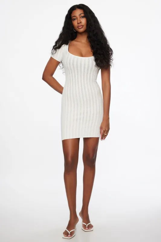 Pointelle Mini Dress sold by Dynamite