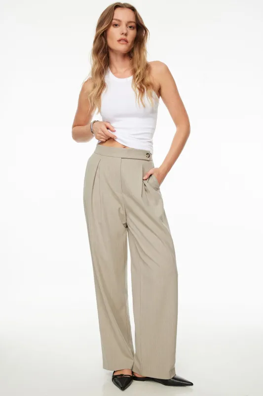 Pleated Pinstripe Wide Leg Pants sold by Dynamite