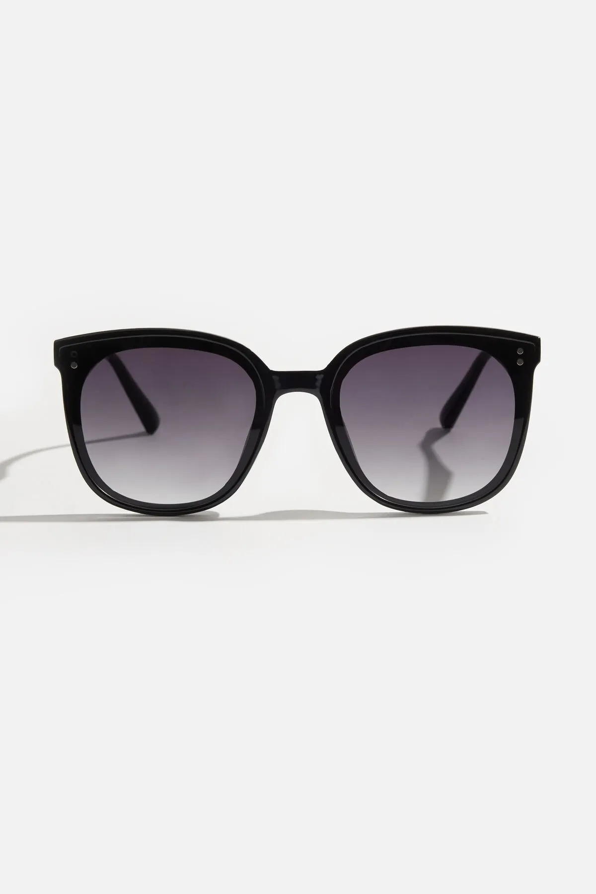 Flat Wayfarer Sunglasses - Dynamite - Black - Women Clothing sold by Dynamite