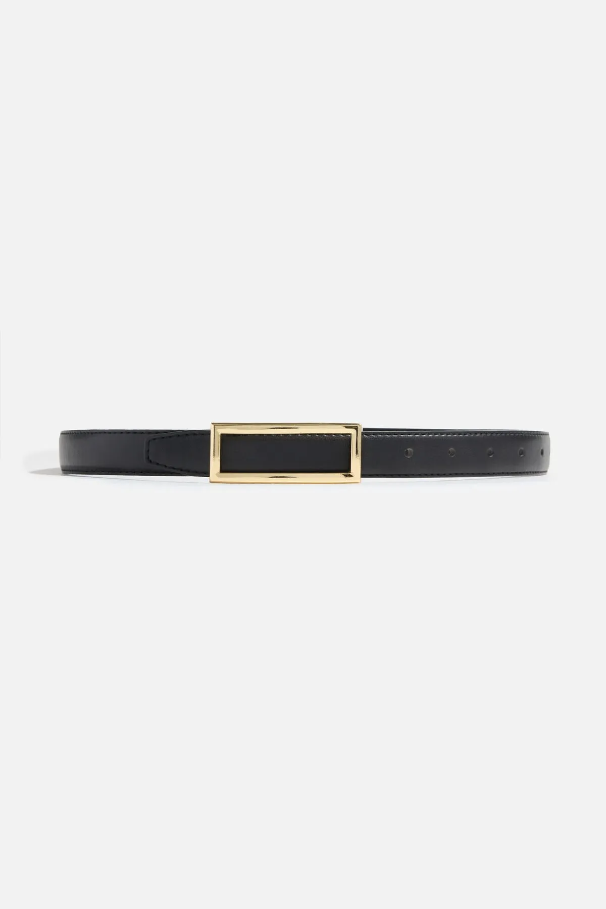 Square Slim Faux Leather Belt sold by Dynamite