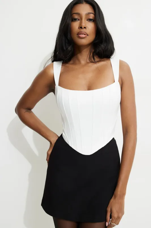 Julia Satin Corset Top sold by Dynamite