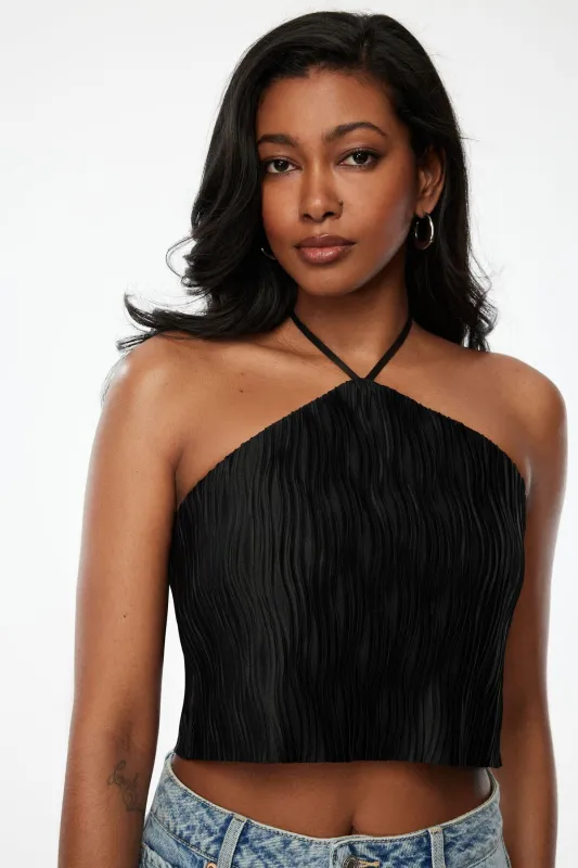 Open-Back Halter Top sold by Dynamite