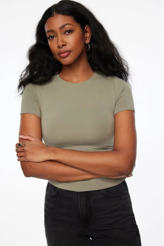 Drea Crewneck Jersey T Shirt sold by Dynamite