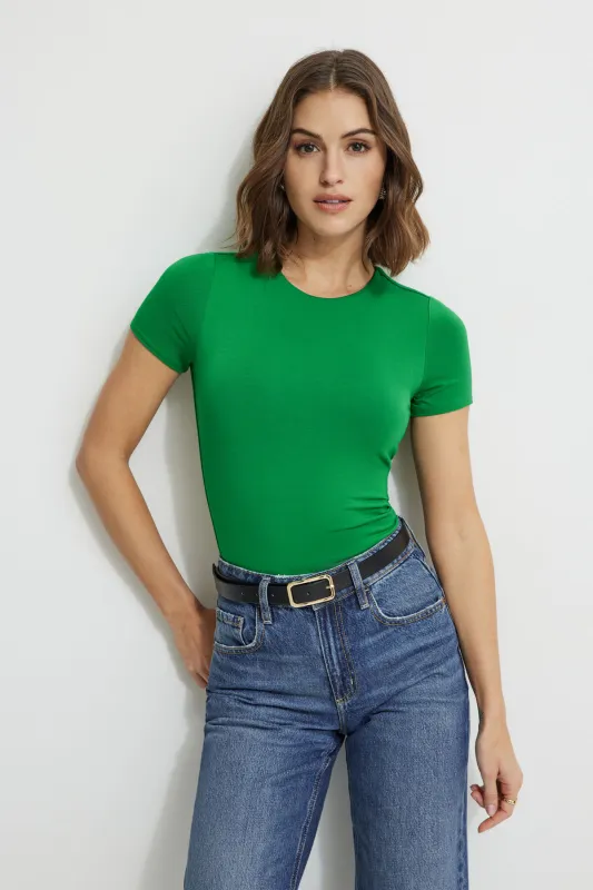 Drea Crewneck Jersey T Shirt sold by Dynamite