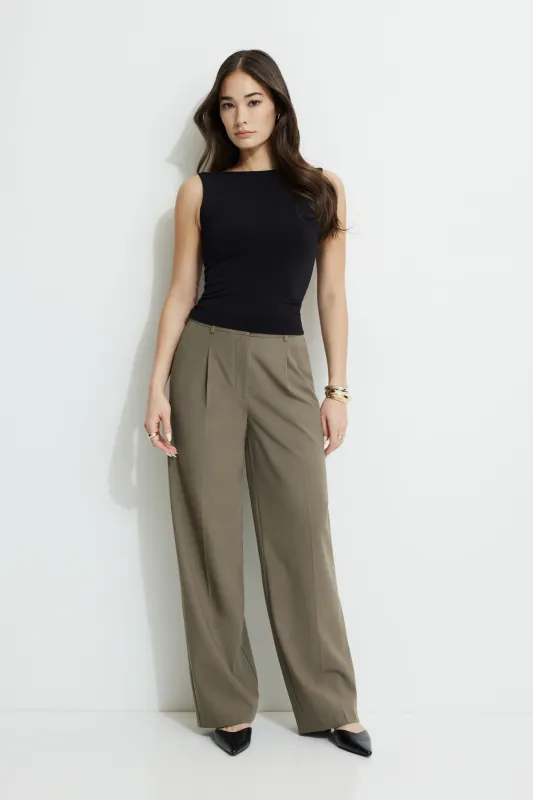 Sofia Pleated Straight Pants sold by Dynamite