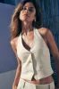 Halter Linen Vest sold by Dynamite
