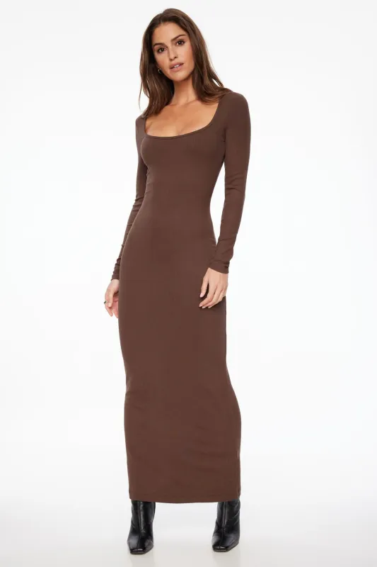Selena Long Sleeve Ribbed Maxi Dress sold by Dynamite