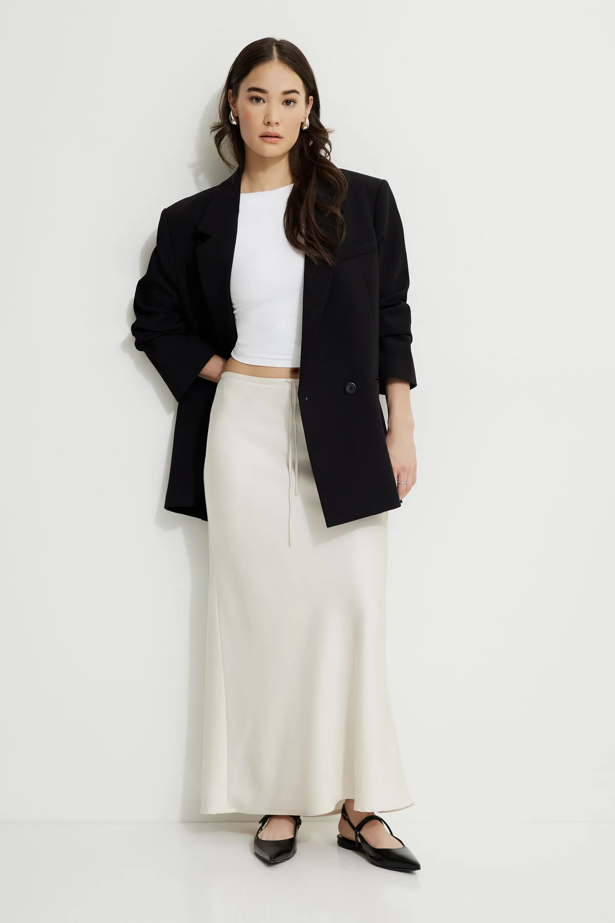 Cary Satin Slip Maxi Skirt sold by Dynamite