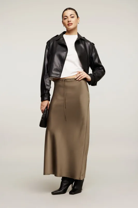 Cary Satin Slip Maxi Skirt sold by Dynamite