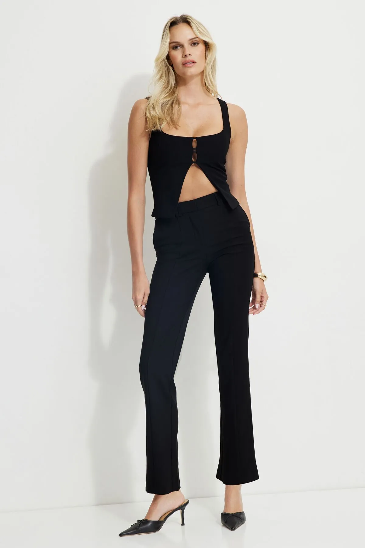 Front Seam Bootcut Pants sold by Dynamite