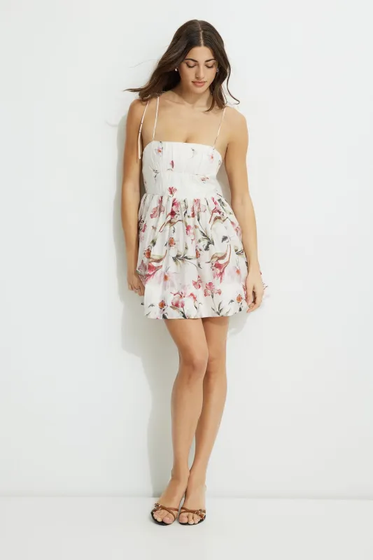 Bow Strap Flared Mini Dress sold by Dynamite